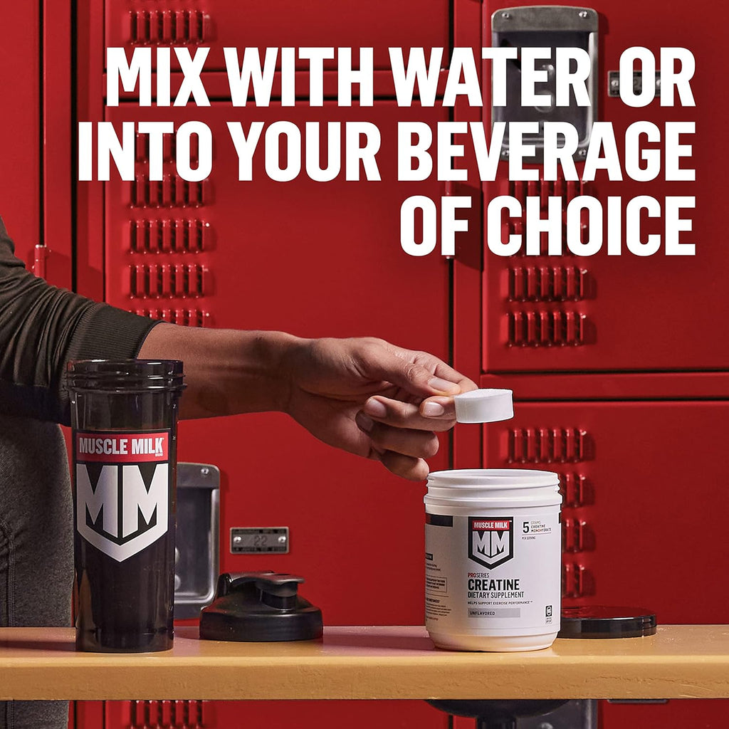 Muscle Milk Pro Series Creatine Powder Supplement, Unflavored, 1.1 Pound, 100 Servings, 5g Creatine Monohydrate, NSF Certified for Sport, Packaging May Vary