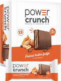 Power Crunch Protein Energy Wafer Bars, Peanut Butter Fudge, 1.4 Ounce (12 Count)